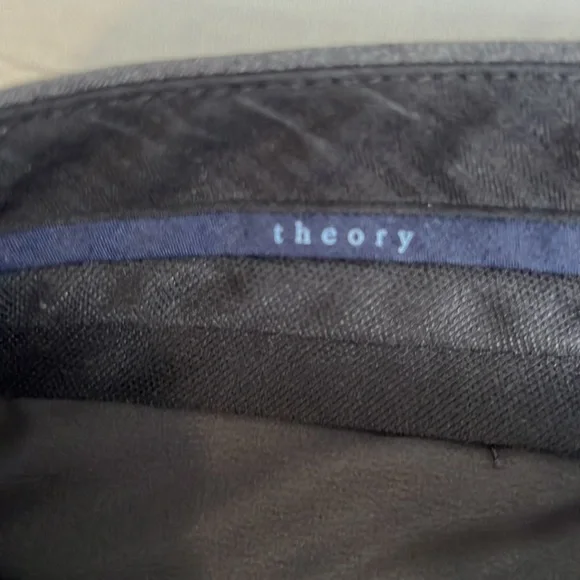 Theory Gray Trousers Flat Front Straight Leg - EST Size: Medium - Picture 5 of 7
